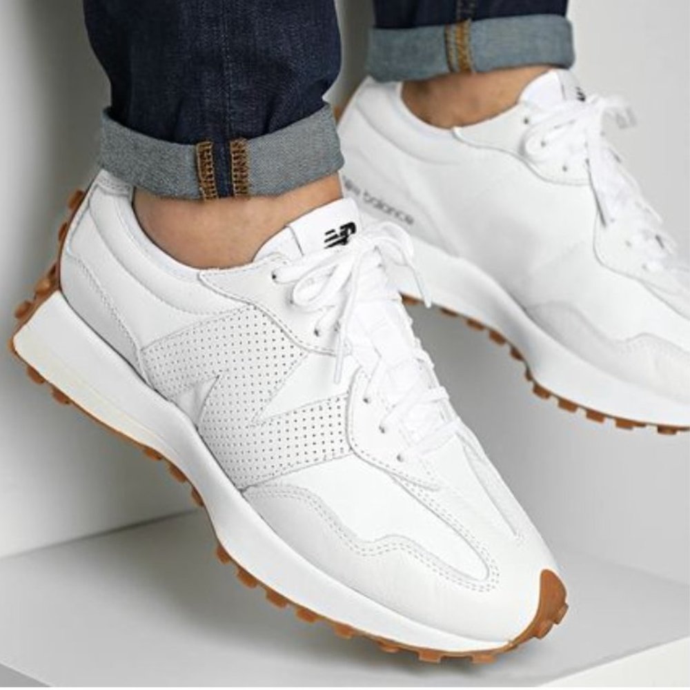 New Balance 327 Leather Women Sneakers Shoes White size 5.5  NEW  #WS327LS - Picture 6 of 15